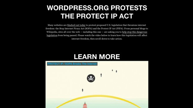 Sopa-Protest: Wordpress.org